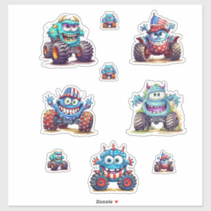 Autocollants de Monster Truck pour un jeu amusant 