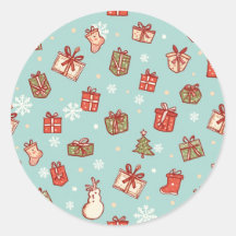 Autocollants de motif de cadeaux de Noël