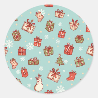Autocollants de motif de cadeaux de Noël