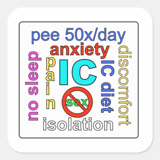 Autocollants de mots IC (Devant)