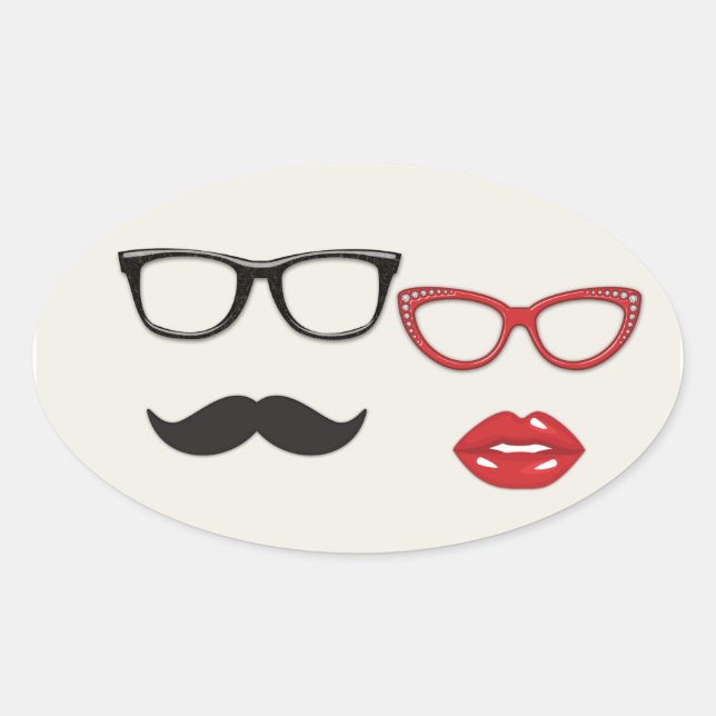Autocollants de moustache Accessoires de Photomato (Devant)