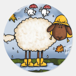 autocollants de moutons d'automne