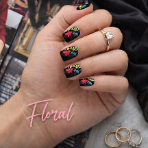 Autocollants de Nail Art Minx Coquelicot Rouge Pei