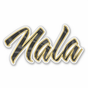 Autocollants de Nala Black Gold Lettering