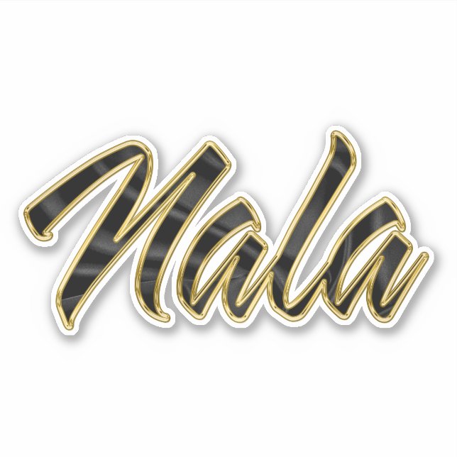 Autocollants de Nala Black Gold Lettering (Devant)