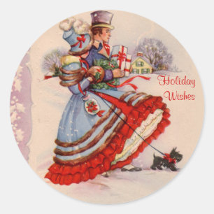 Autocollants de Noël à l'ancienne