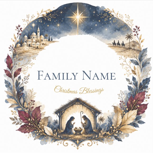 Autocollants de Noël avec versets bibliques | Sain (Devant)