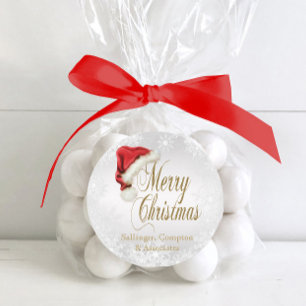 Autocollants de Noël Chapeau de Père Noël et Floco