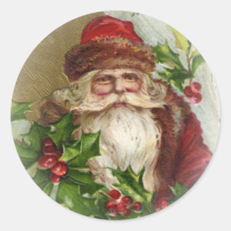 Autocollants de Noël de Père Noël vintage