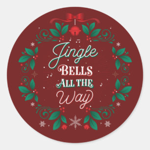 Autocollants de Noël Jingle Bells tout au long du 