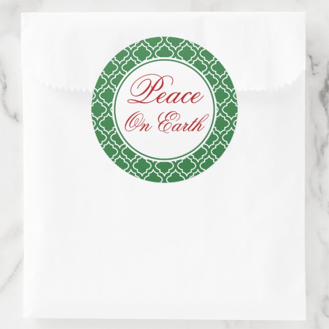 Autocollants de Noël Paix sur Terre (Sac)