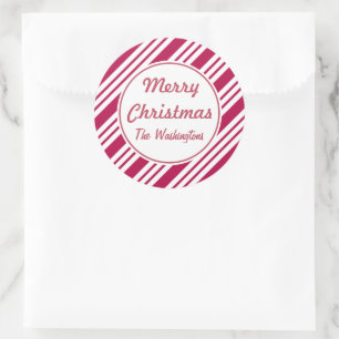 Autocollants de Noël personnalisés à la menthe poi