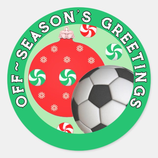 Autocollants de Noël pour le football (Devant)