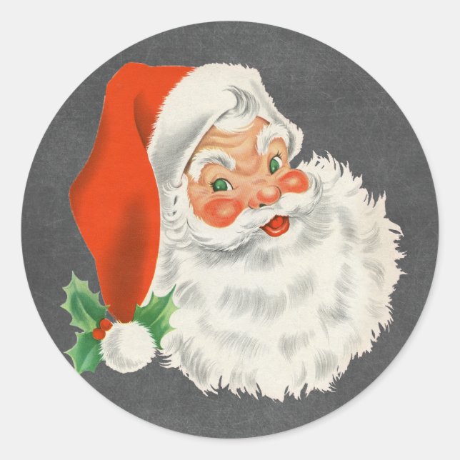 Autocollants de Noël rétro sur tableau noir avec P (Devant)