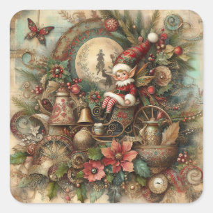 Autocollants de Noël vintage