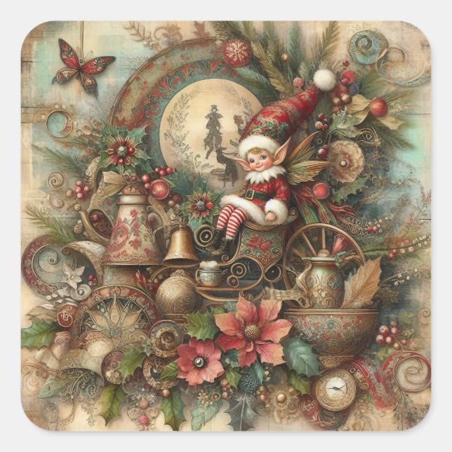 Autocollants de Noël vintage (Devant)
