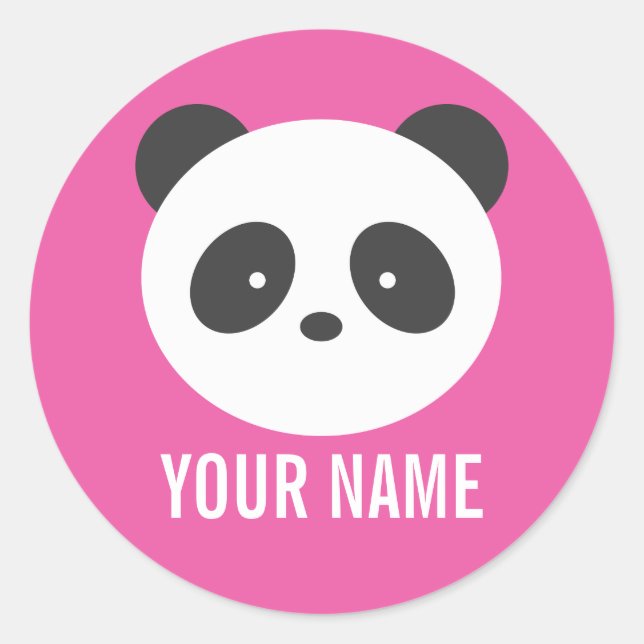 Autocollants de nom de Panda (Devant)