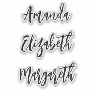 Autocollants de nom de script de signature manuscr