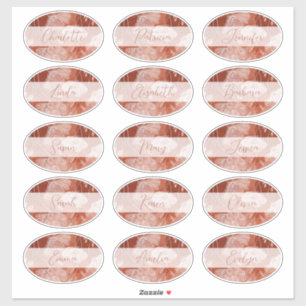 Autocollants de nom d'invité en terre cuite Fall i