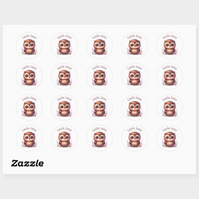 Autocollants de nom personnalisé (Feuille)