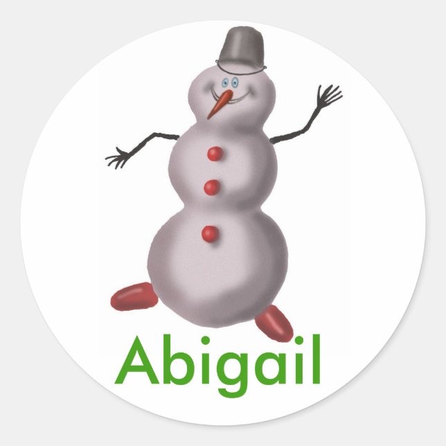 Autocollants de nom personnalisés Abigail (Devant)