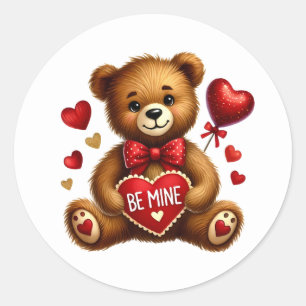 Autocollants de nounours de la Saint-Valentin