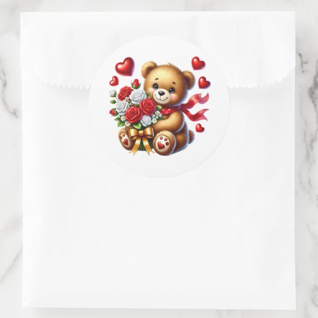 Autocollants de nounours de la Saint-Valentin (Sac)