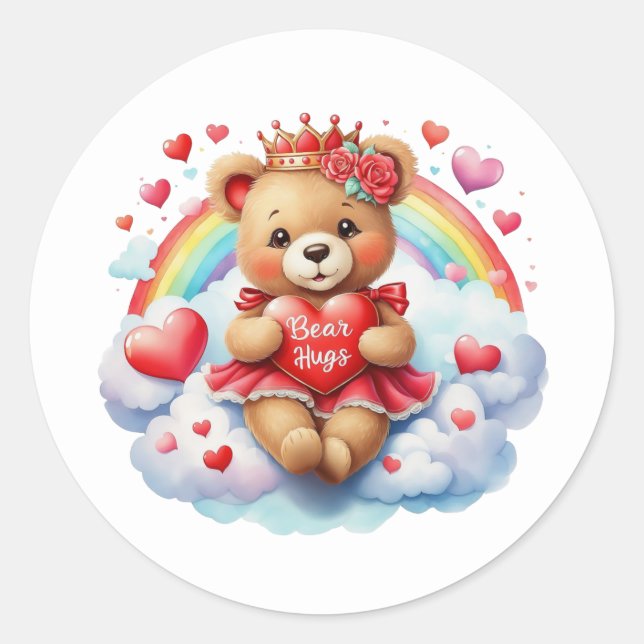Autocollants de nounours de la Saint-Valentin (Devant)
