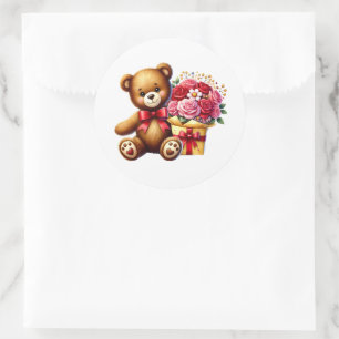 Autocollants de nounours de la Saint-Valentin