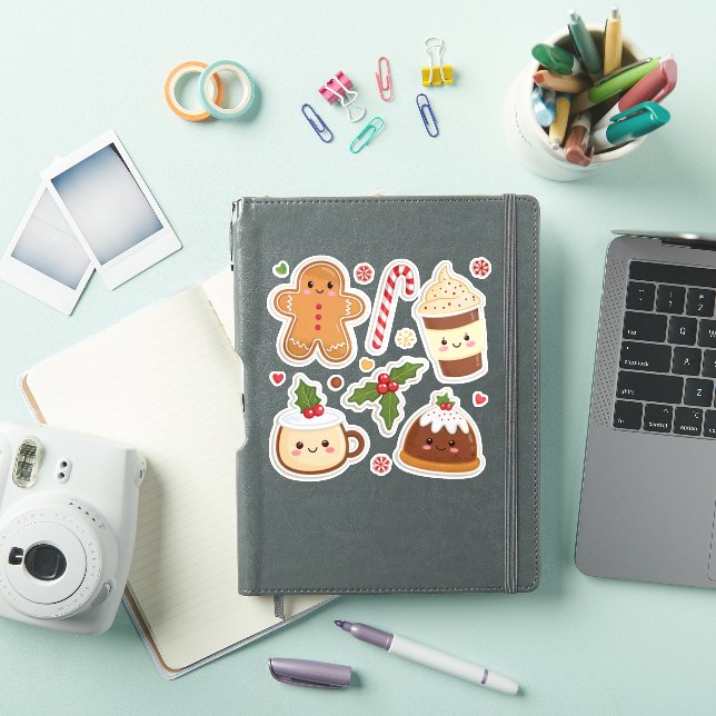 Autocollants de nourriture de Noël Kawaii | Vacanc (Couverture iPad)