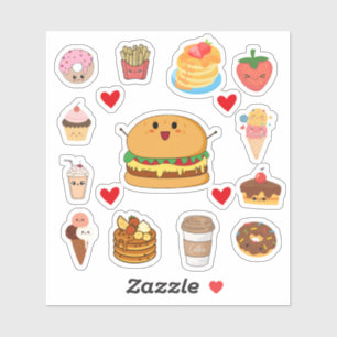 Autocollants de nourriture Kawaii mignons