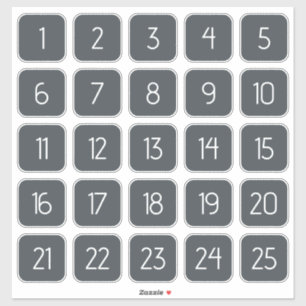 Autocollants de numéros carrés personnalisables Ch