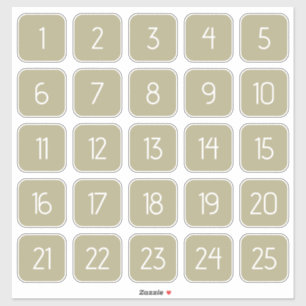 Autocollants de numéros carrés personnalisables ve