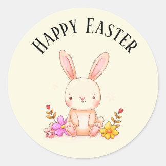 Autocollants de Pâques lapin sarcelle mignon