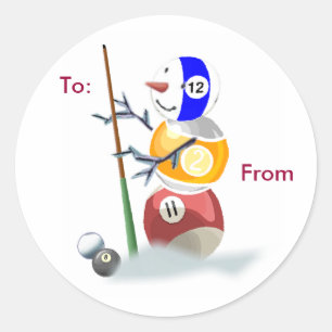 Autocollants de paquet de Noël de bonhomme de