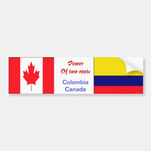 Autocollants de pare-chocs colombiens-canadiens
