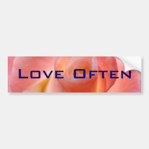 Autocollants de pare-chocs LOVE OFTEN Fleur Rose R