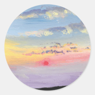 Autocollants de peinture de coucher de soleil