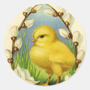 Autocollants de petit poussin de Pâques