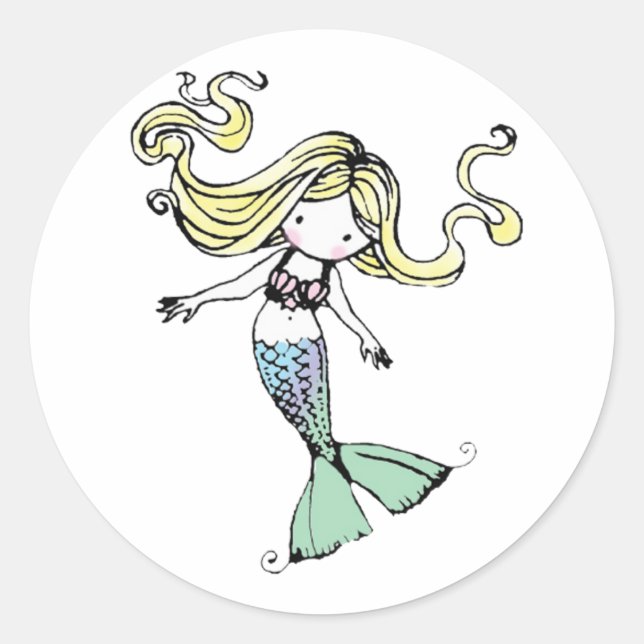 Autocollants de Petite Sirène Adorables (Devant)