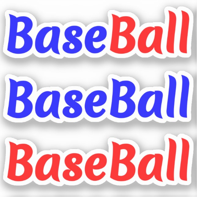 Autocollants de phrases amusantes de baseball pour (Recto)