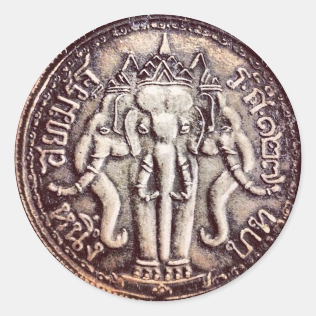 Autocollants de pièce de monnaie d'éléphant de (Devant)