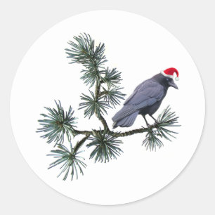 Autocollants de pin de corbeau de Père Noël