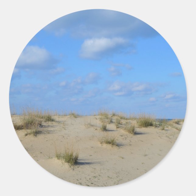 Autocollants de plage de dunes de sable estivales (Devant)