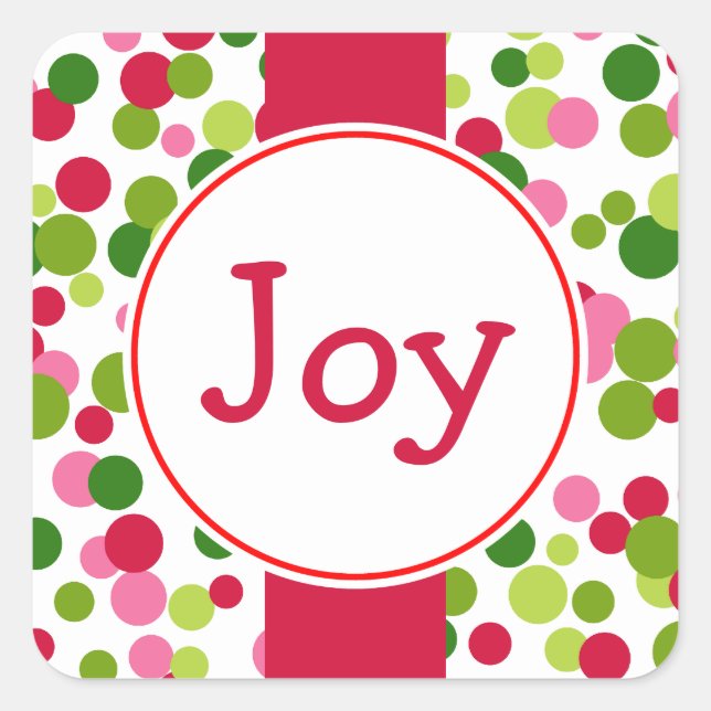 Autocollants de points de Noël Joie (Devant)
