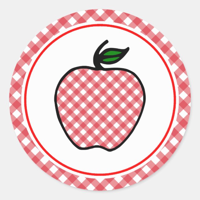 Autocollants de pomme rétro pour enseignant (Devant)