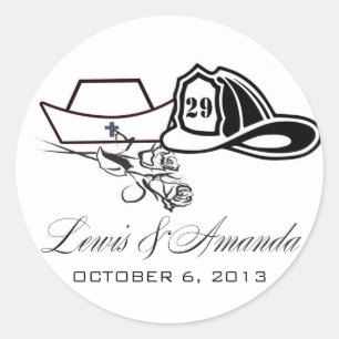 Autocollants de pompier de l'infirmière