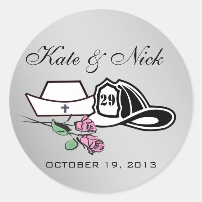 Autocollants de pompier de l'infirmière (Devant)