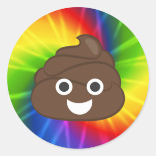 Autocollants de Poo Emoji d'arc-en-ciel de