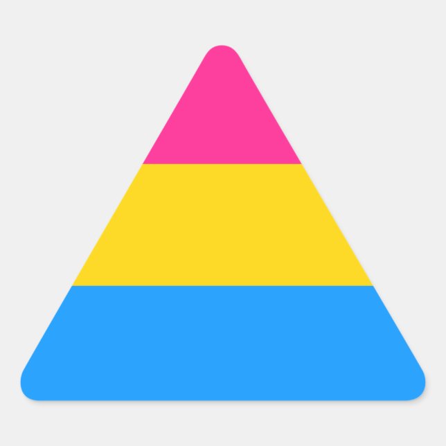 Autocollants de Pride Pansexual - triangles (Devant)